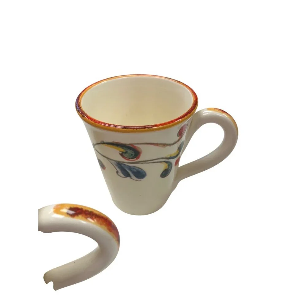 Sur La Table Italian handcrafted multi color ceramic 5 piece mug set SKU 9940